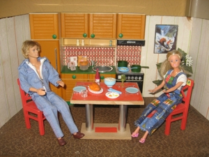 Küchenmöbel für Puppenstube-Puppenhaus-Puppenküche