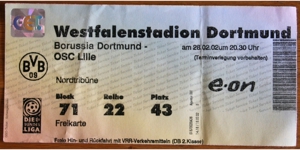Alte Fußball-Bundesliga Eintrittskarten 1970er u. 2000er Jahre Bild 13
