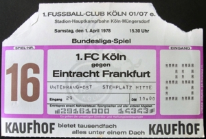 Alte Fußball-Bundesliga Eintrittskarten 1970er u. 2000er Jahre Bild 3