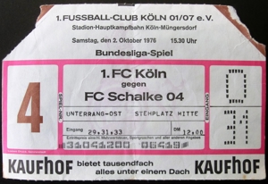 Alte Fußball-Bundesliga Eintrittskarten 1970er u. 2000er Jahre