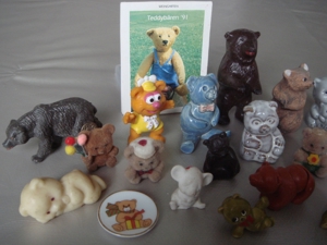 25 Stck. kleine Bären Bärensammlung Porzellan, Keramik, Kunststoff etc. Bild 2