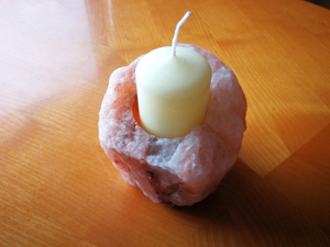 Kerzenständer aus Salzstein Bild 4