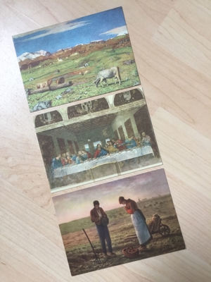 3 Ansichtskarten als Kunstdruck um 1950