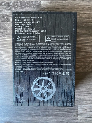Asmodus Pumper 18 Squonker Mod - Farbe lila - Neu & OVP - inkl. Sony 18650 VTC4 Akku Bild 2
