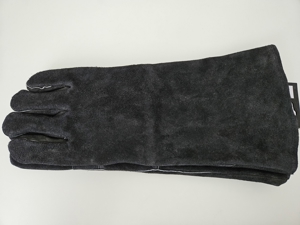 Grillhandschuhe aus Leder, schwarz Bild 2