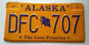 Original Alaska KFZ Kennzeichen Bild 1