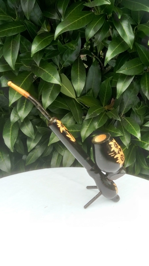 Pfeife aus Holz,Holzpfeife als Dekoration,unbenutzt Bild 3