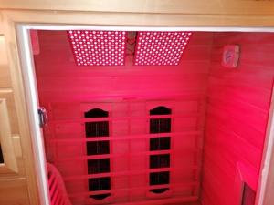 Infrarotkabine mit Saunaofen, Dampfgenerator, LED-Infrarot Lampe Bild 14