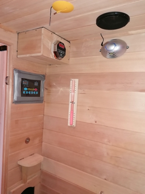 Infrarotkabine mit Saunaofen, Dampfgenerator, LED-Infrarot Lampe Bild 13