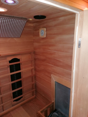 Infrarotkabine mit Saunaofen, Dampfgenerator, LED-Infrarot Lampe Bild 5