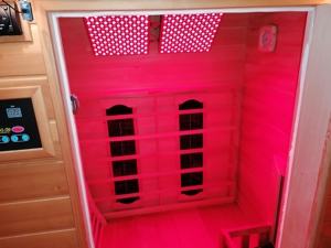 Infrarotkabine mit Saunaofen, Dampfgenerator, LED-Infrarot Lampe Bild 16