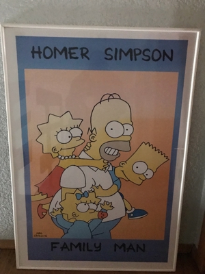 Poster von Homer Simpson im Rahmen