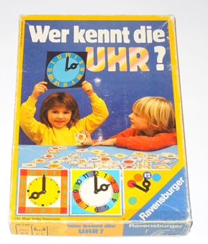 Spiel Kinder  Wer kennt die Uhr ?  Ravensburger 007486  2-5 Sp., 6-9 Jahre Bild 1