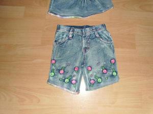2 Teiler, Shorts und Top aus Jeans, Gr. 86 Bild 3