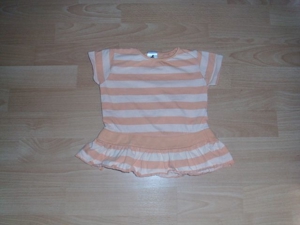 T-Shirt von Palomino, orange geringelt, Gr. 98