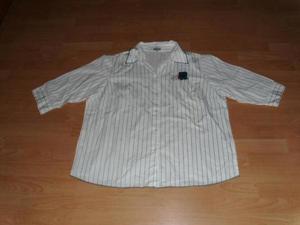 Bluse von Ixelle, weiß mit Streifen, Gr. 50