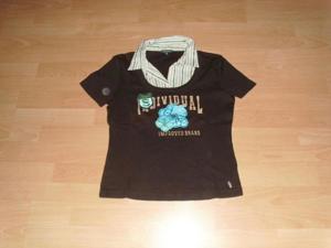 T-Shirt von Street One, braun mit Motiv, Gr. 42