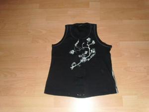 Top von Blanche Fleur, schwarz mit Motiv, Gr. 40/42