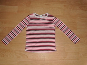 Langarmshirt von Palomino, rosa geringelt, Gr. 92