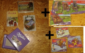 Milka Magnete 3 Retro + 3 Weihnachten Winter + 4 Peter Hase