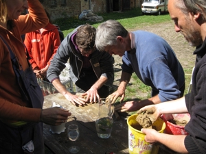 gesund bauen+wohnen-Lehmbaukurse-praktisch+Theorie, Kost+Logis