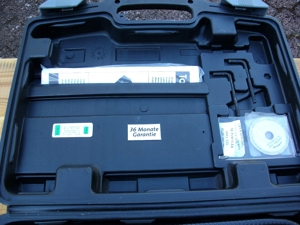 Mini Tauchkreissäge im Koffer mit Zubehör,Anleitung,Diamantscheibe für Fliesen,Laminat,Parkett usw. Bild 2