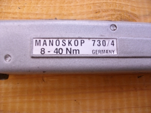 Drehmomentschlüssel mit Steckaufnahme u.Feinzahnknarre 3/8 Zoll mit Aufnahme 9x12 Manoskop 730/4 Bild 5
