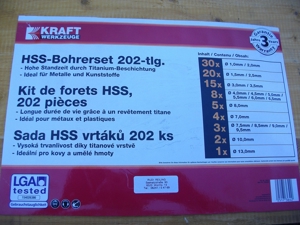 HSS-Bohrerkoffer 202tlg. von1,0-13,0mm Tin beschichtet Schneidenwinkel 118 Grad Ausf.Zylindrich Bild 4