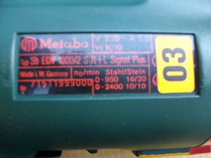 Metabo 2G Schlagbohrmaschine in Top Qualität mit VTC-Elektronik mit Zubehör + Anleitung NEUWERTIG Bild 12