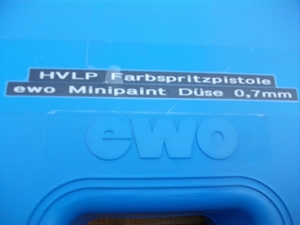 Lackierpistole EWO Minipaint HVLP im Koffer (NEU) mit Düsensatz 0,7mm zu verkaufen Bild 1