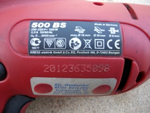 Montagebohrmaschine Kress 500BS im Originalkarton mit SS-Bohrfutter wenig benutzt u.Neuwertig! Bild 3