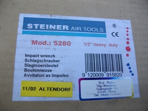 Steiner Airtools 1/2 Zoll HD Druckluftschlagschrauber mit Abluftdämpfung im Originalkarton! Bild 8