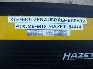 Stehbolzenausdrehersatz 5tlg.in Kunststoffkassette Neuwertig Hazet 844/5 1/2 Zoll Antrieb Profi! Bild 2