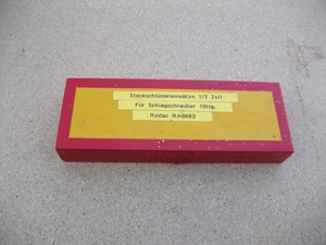 Schlagschraubernusssatz 9tlg. 1/2 Zoll in Blechkassette 13-22 mm von Rodac wenig benutzt ! Bild 2