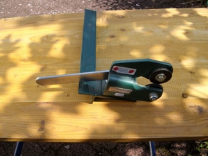 Rollblechschere für Blechtafeln zu schneiden im Karosseriebau Heizung-Lüftung-Sanitärbereich Bild 2