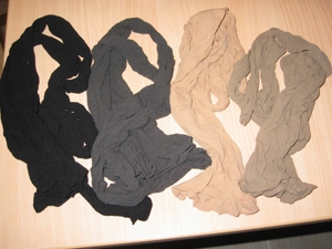 Nylon- Strumpfhose, halterlose Strümpfe, Söckchen für dich 1-4 Tage getragen. Bild 2