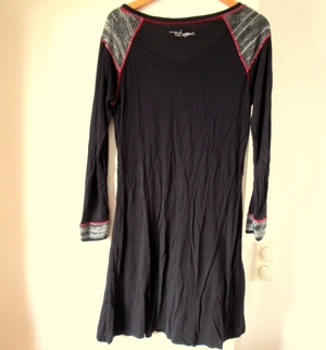 schönes schwarzes langärmeliges Kleid mit Herzen Größe L XL Bild 3