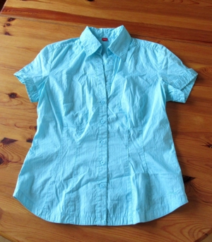 NEUWERTIGE helle blaue kurzärmelige Bluse von S.Oliver Größe 38 Bild 3