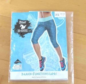 OVP türkise Damen Funktionscapri Caprihose Größe 32  34