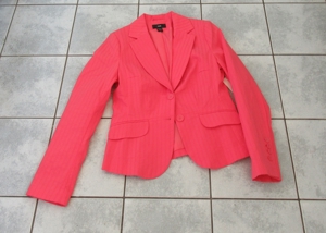 NEUER dezent gestreifter lachsfarbener BLazer Stretch Größe 38 Bild 3