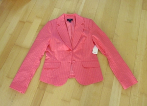 NEUER dezent gestreifter lachsfarbener BLazer Stretch Größe 38 Bild 4