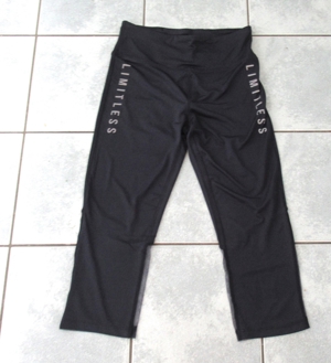 NEUE dunkelblau 3/4 Sportleggins Athletics mit Aufdruck Größe S