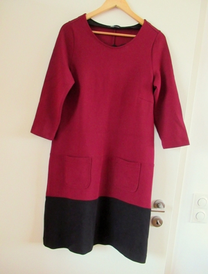 NEUES weinrotes wärmeres Kleid 3/4 Arm Betty Barcley Größe 42