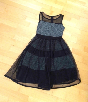 NEUWERTIGES schickes grauschwarzes Kleid Größe XS ohne Arm Bild 2