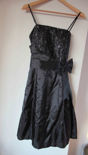 NEUWERTIGES schwarzes Abendkleid mit silber Pinyou Größe XL Bild 2