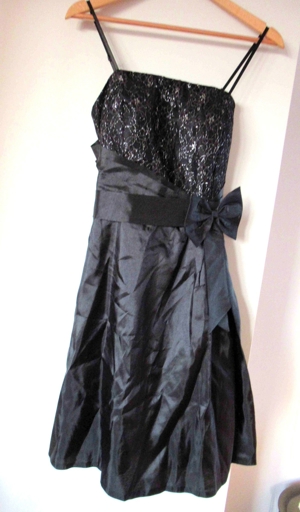 NEUWERTIGES schwarzes Abendkleid mit silber Pinyou Größe XL Bild 1