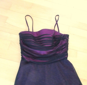 NEUWERTIGES pinkschwarzes Cocktailkleid mit Pailetten Größe M Bild 7