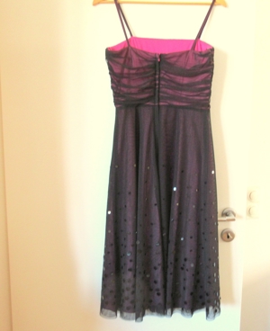 NEUWERTIGES pinkschwarzes Cocktailkleid mit Pailetten Größe M Bild 5