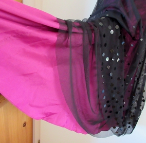 NEUWERTIGES pinkschwarzes Cocktailkleid mit Pailetten Größe M Bild 3