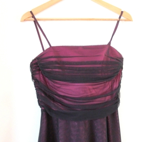 NEUWERTIGES pinkschwarzes Cocktailkleid mit Pailetten Größe M Bild 2